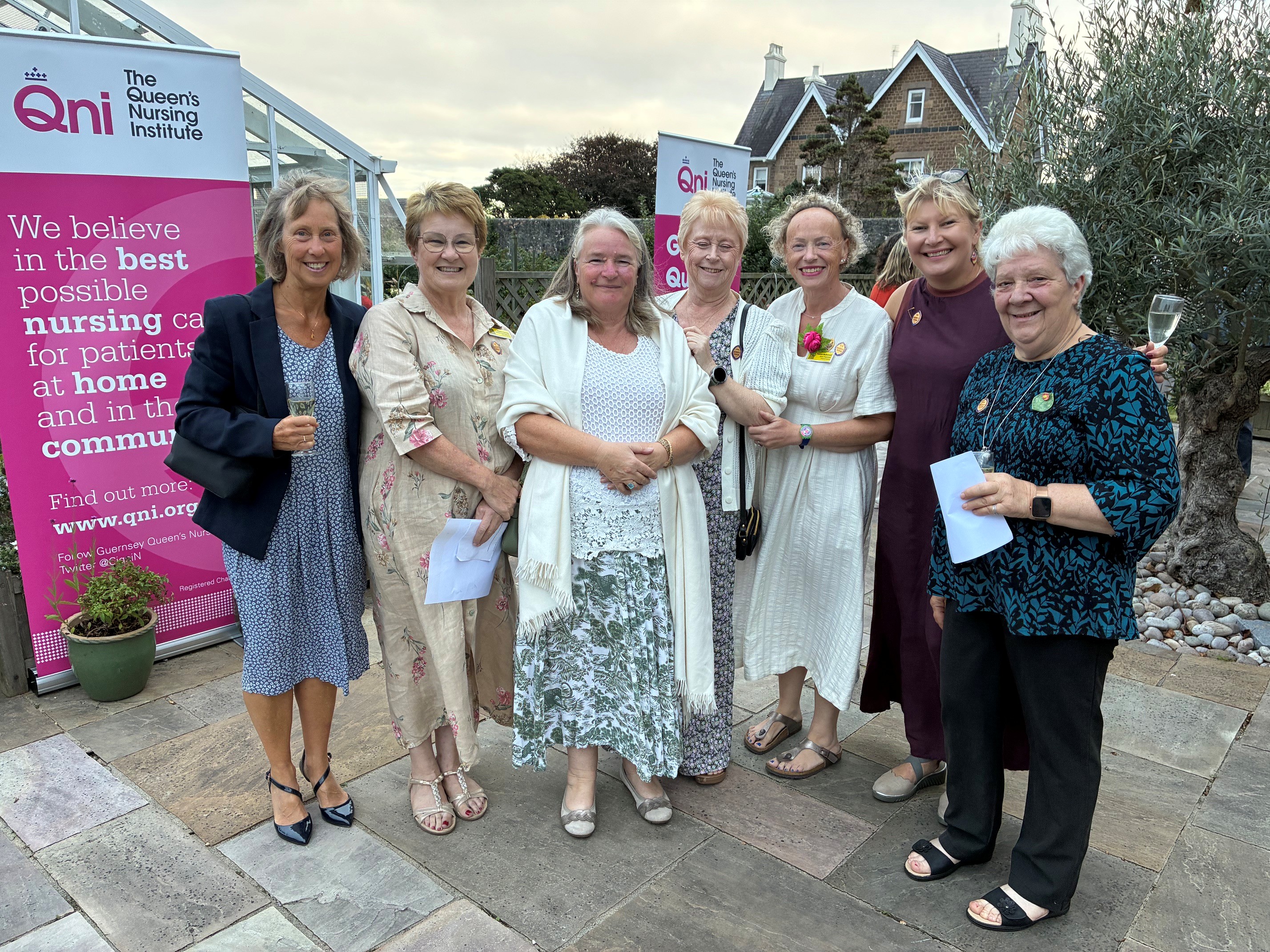 Seven of our Queen's Nurses at the reception at Government House