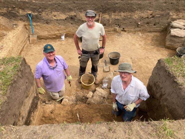 Taking part in Bailiwick activities. Here, digging in Alderney with the Archaeology team.